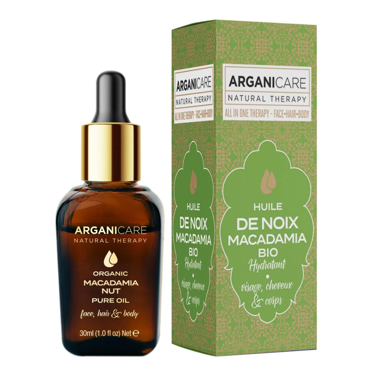 Huile Noix De Macadamia Bio Arganicare 30ml 3 Huile Noix De Macadamia Bio Arganicare 30ml