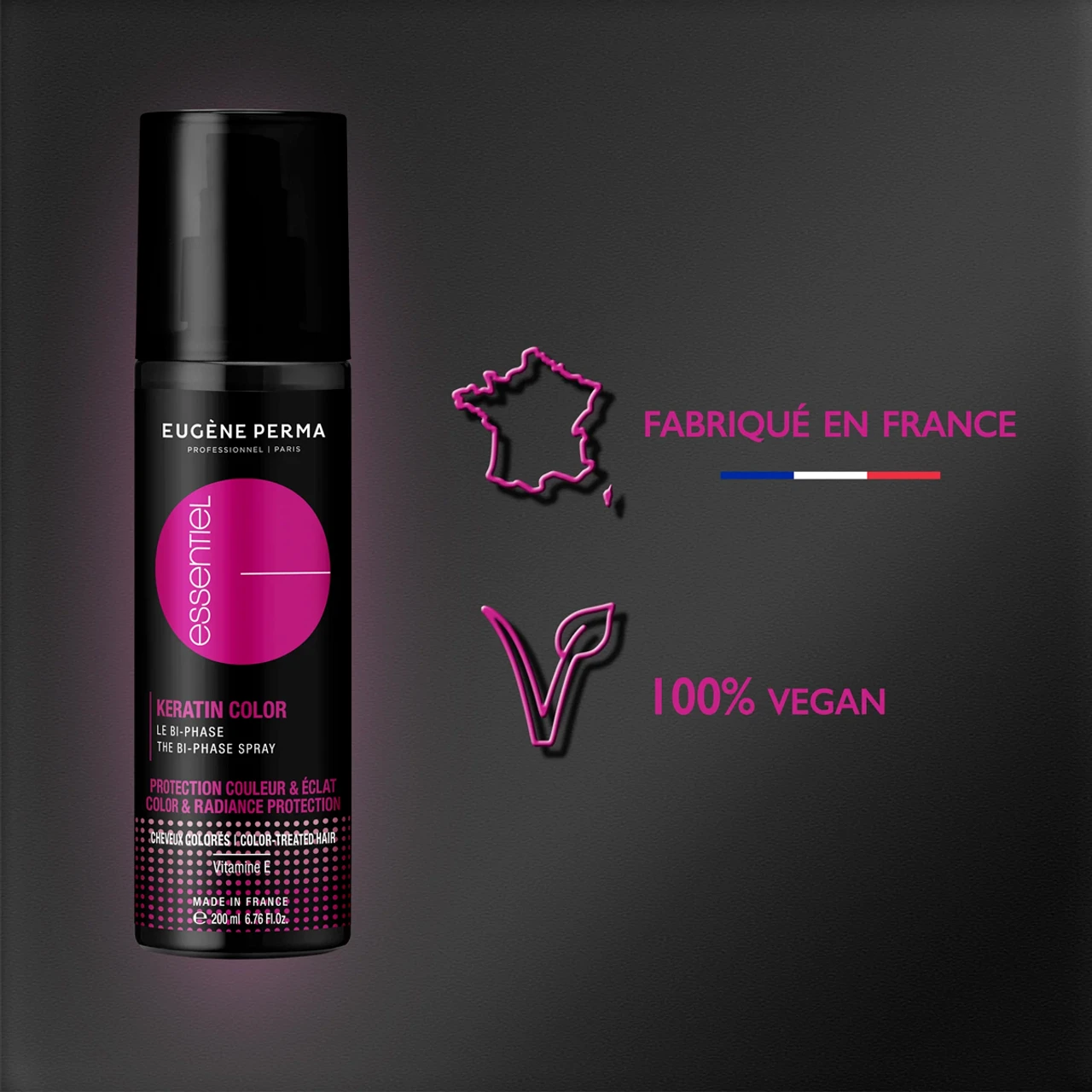 Spray Bi-Phase Keratin Color Eugène Perma 200ml 6 Spray Bi-Phase Keratin Color Eugène Perma 200ml – Image 4