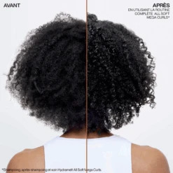 Soin Sans Rinçage Hydratant All Soft Mega Curls Redken 150ml -Produits Capillaires Boutique rdk7 avant apre s 14174.1684847325